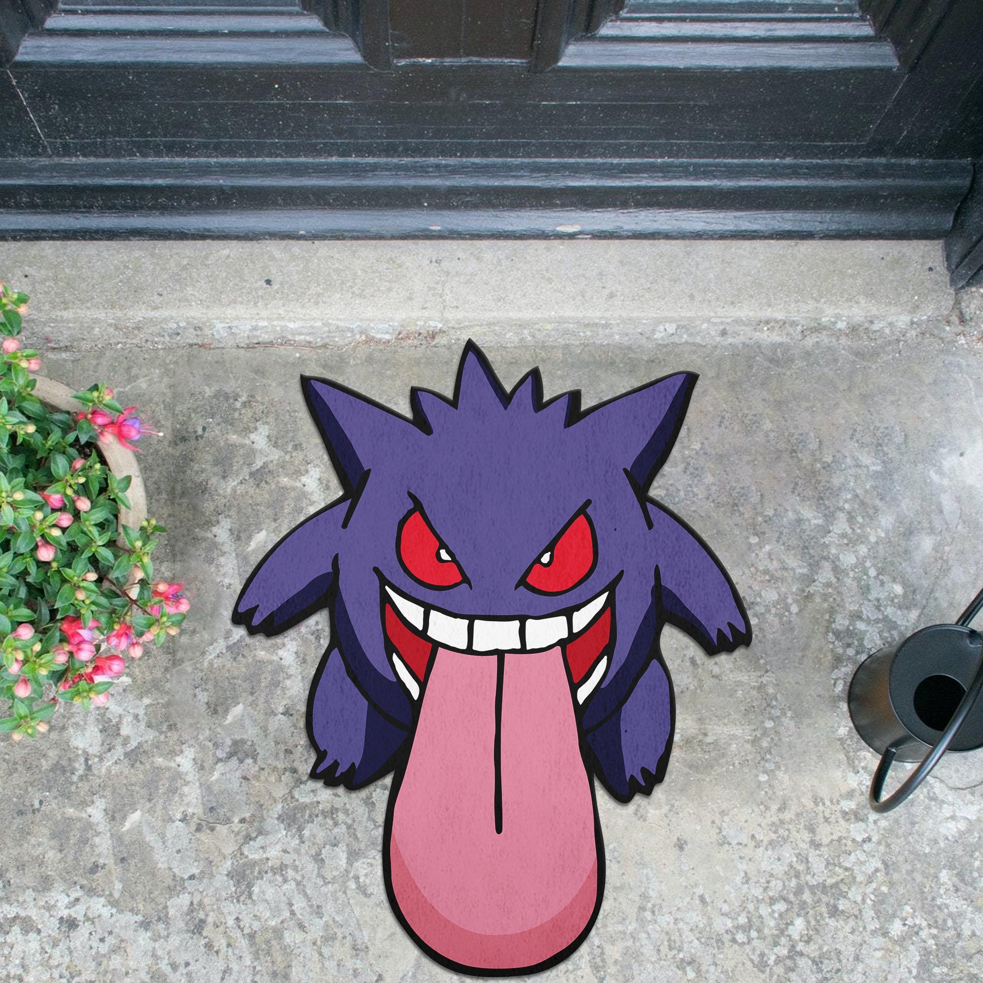 Gengar Pokemon Anime Custom Shape Rubber Doormat Home Decor Nearkii