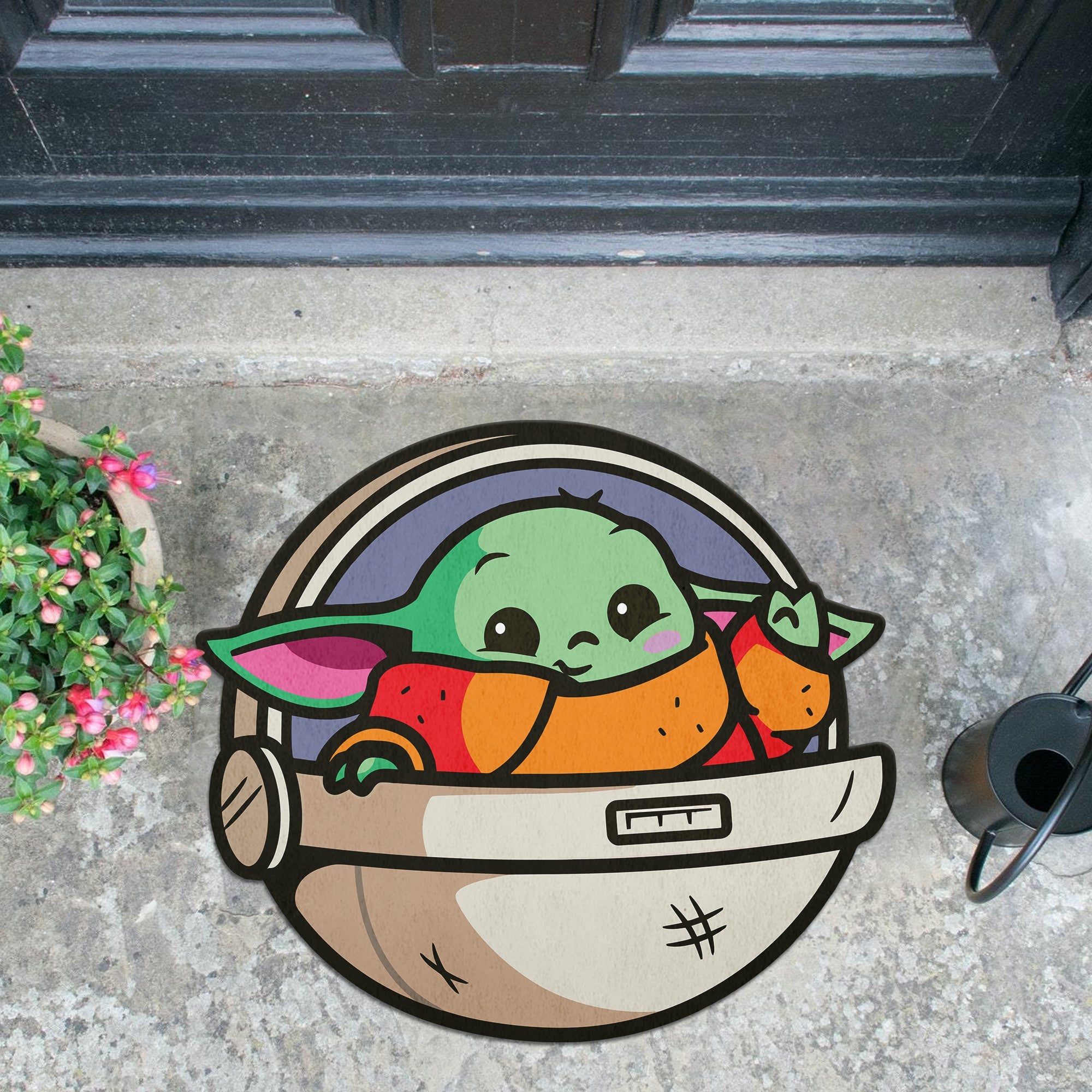 Baby Yoda Custom Shape Rubber Doormat Home Decor Nearkii