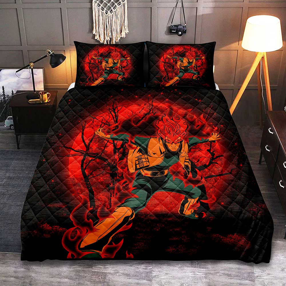 Gai Naruto Eight Gate Mode Moonlight Quilt Bed Sets Nearkii