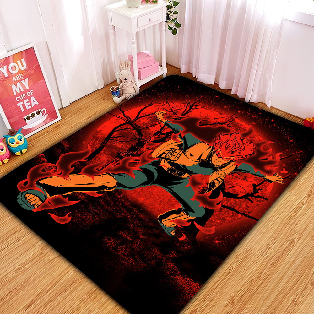 Gai Naruto Eight Gate Mode Moonlight Rug Carpet Rug Home Room Decor Nearkii