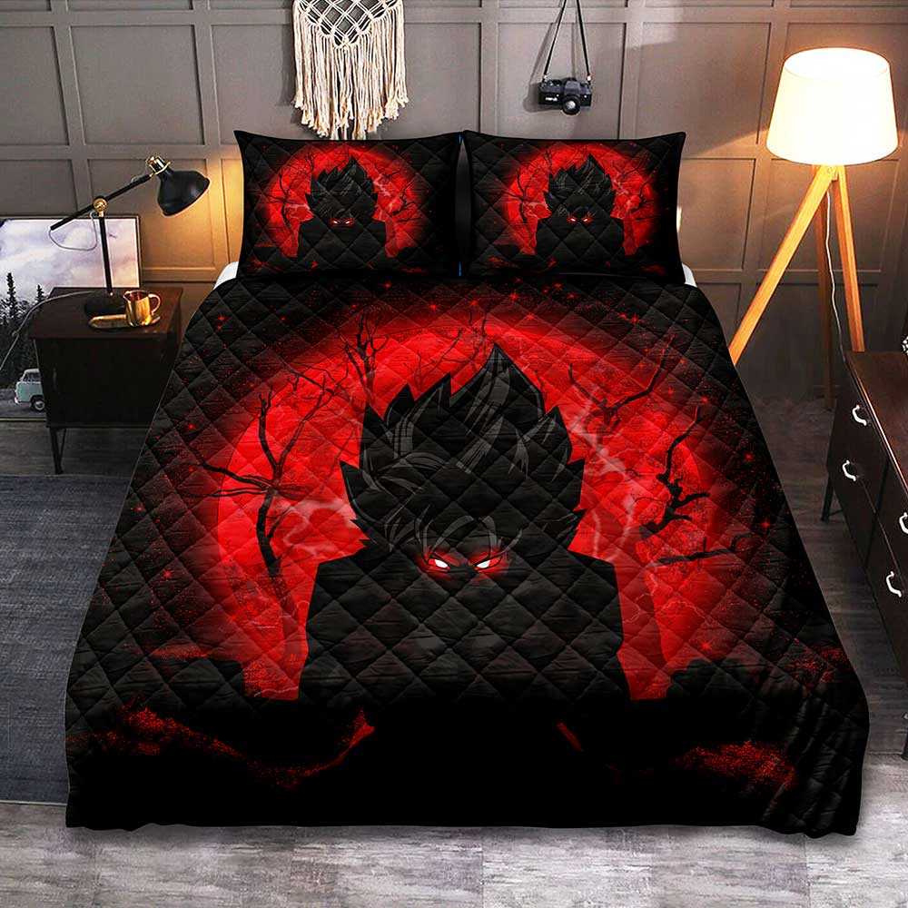 Goku Saiyan Evil Moonlight Quilt Bed Sets Nearkii