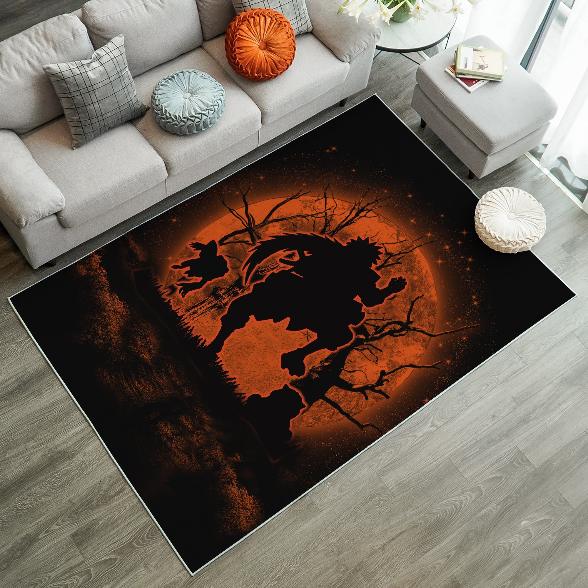 Jiraiya Moonlight Rug Carpet Rug Home Room Decor Nearkii