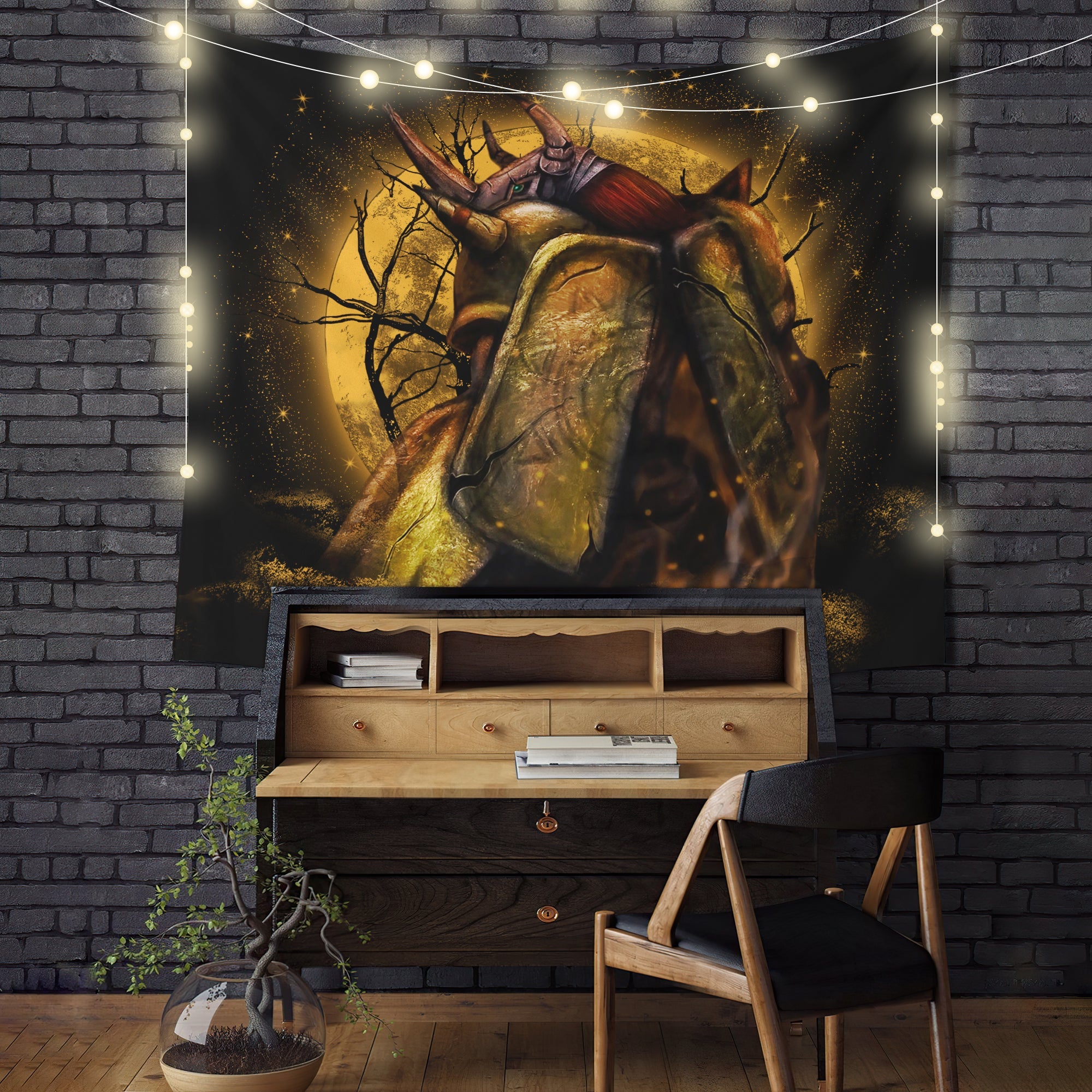 Wargreymon Digimon Moonlight Tapestry Room Decor Nearkii