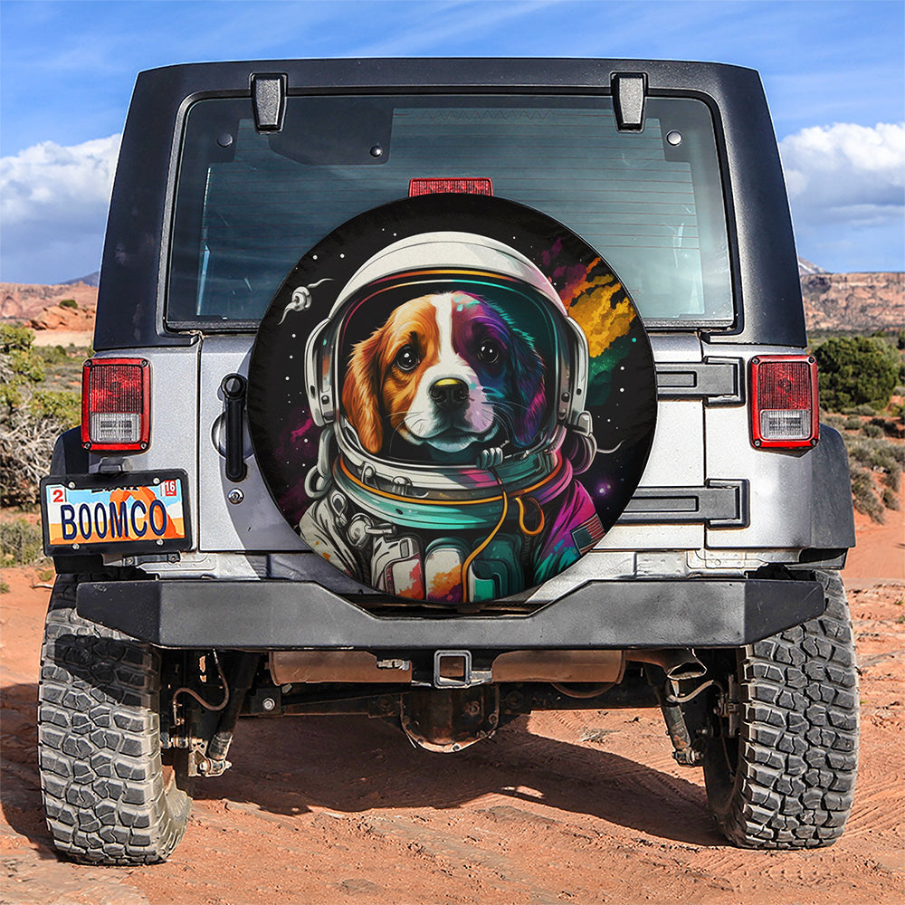 Cute Astronaut Dog Animal Car Spare Tire Covers Gift For Campers Nearkii