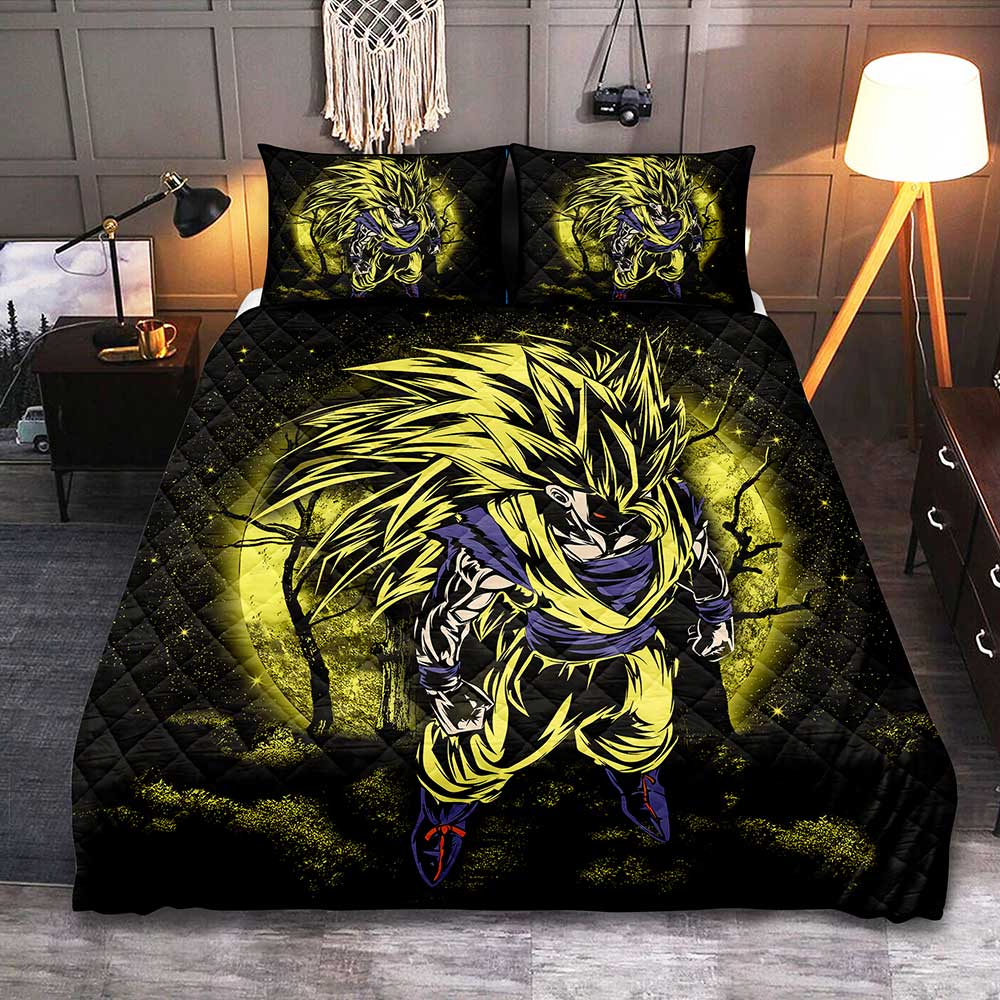 Goku Super Saiyan 3 Dragon Ball Moonlight Quilt Bed Sets Nearkii