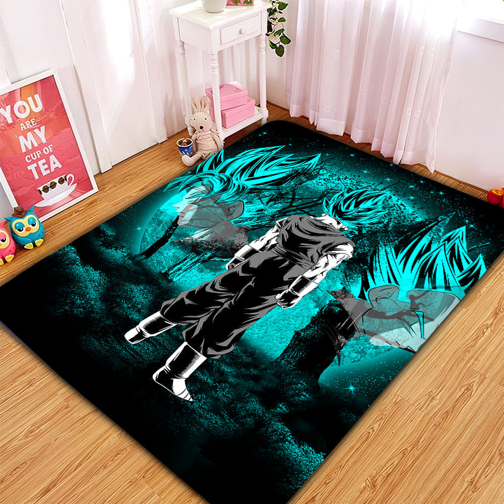 Goku Vegeta Vegito Blue Moonlight Rug Carpet Rug Home Room Decor Nearkii