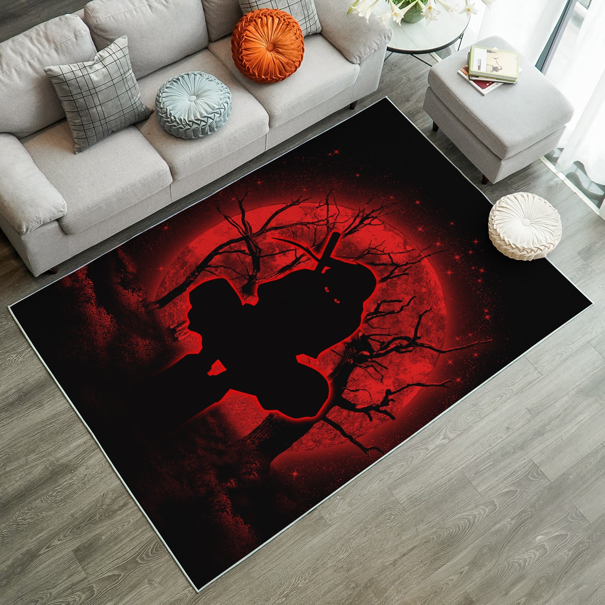 Itachi Anbu Moonlight Rug Carpet Rug Home Room Decor Nearkii