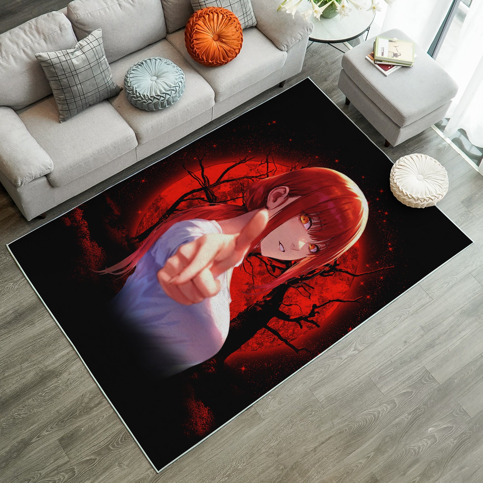 Makima Chainsaw Man 2 Moonlight Rug Carpet Rug Home Room Decor Nearkii