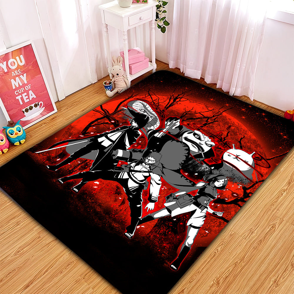 Naruto Sasuke Sakura Team 7 Moonlight Rug Carpet Rug Home Room Decor Nearkii