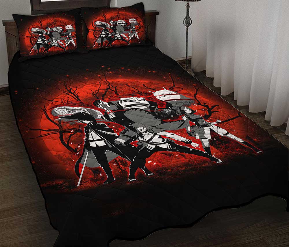 Naruto Sasuke Sakura Team 7 Moonlight Quilt Bed Sets Nearkii