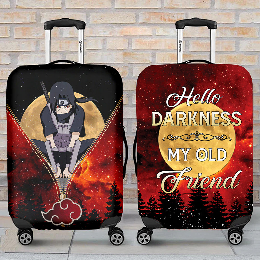 Uchiha Itachi Akatsuki Naruto Darkness Hippie Galaxy Zipper Luggage Cover Suitcase Protector Nearkii