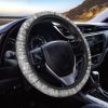 Silver Glitter Texture Print Car Steering Wheel Cover Nearkii