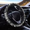 Black And White Snakeskin Print Car Steering Wheel Cover Nearkii