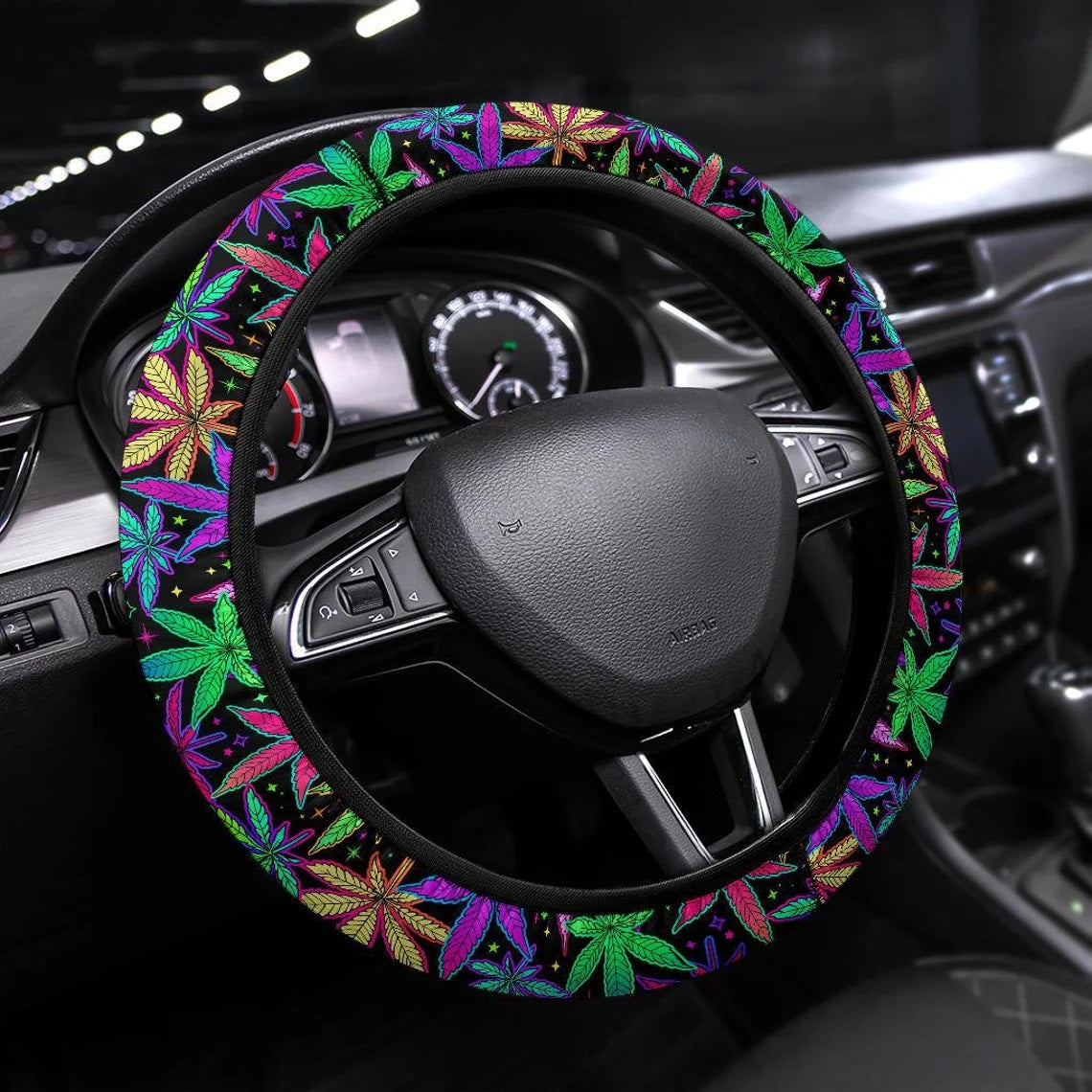 Marijuana Car Steering Wheel Cover Nearkii