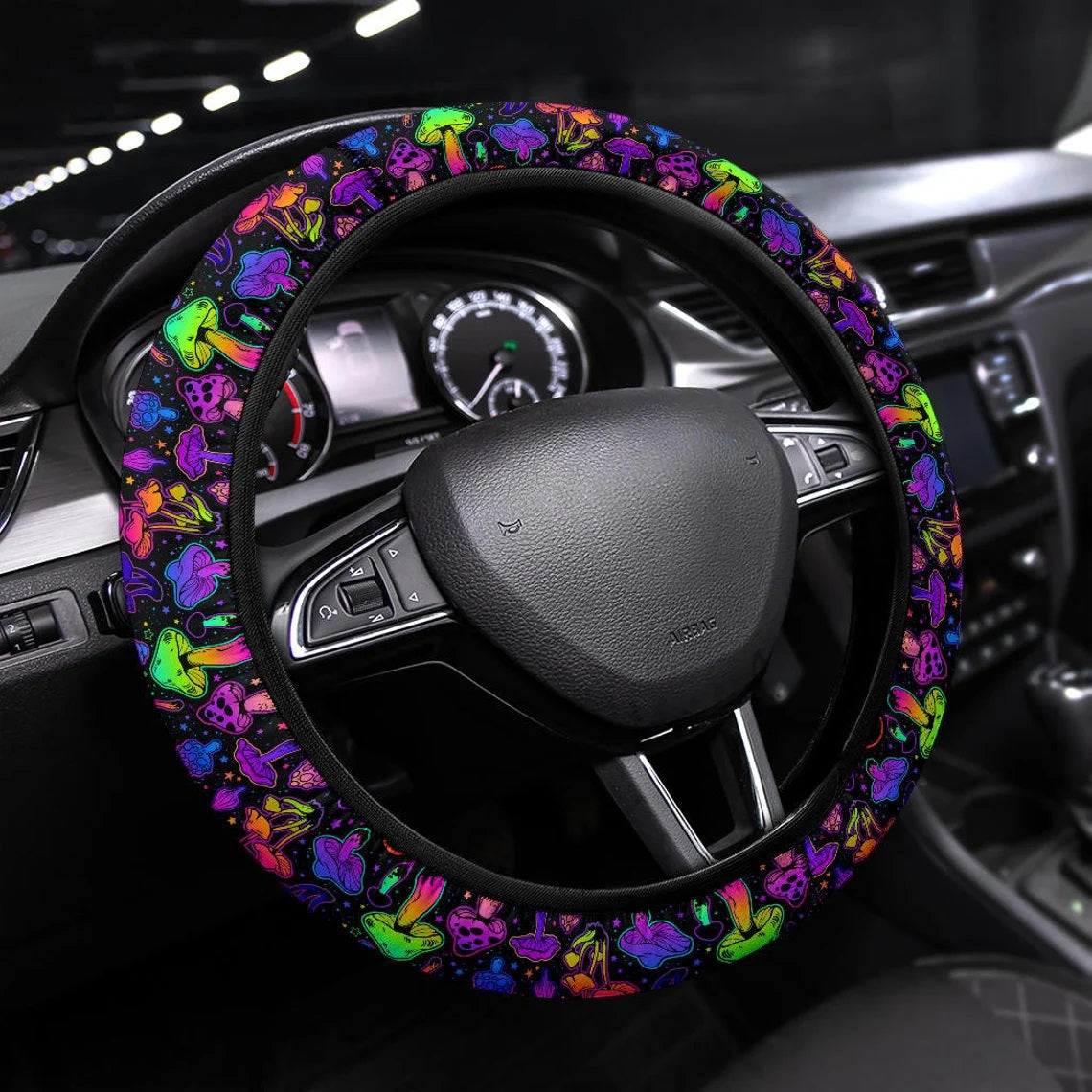 Magic Mushroom Glow Car Steering Wheel Cover Nearkii