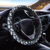 White Ghost Ghost Pattern Print Car Steering Wheel Cover Nearkii