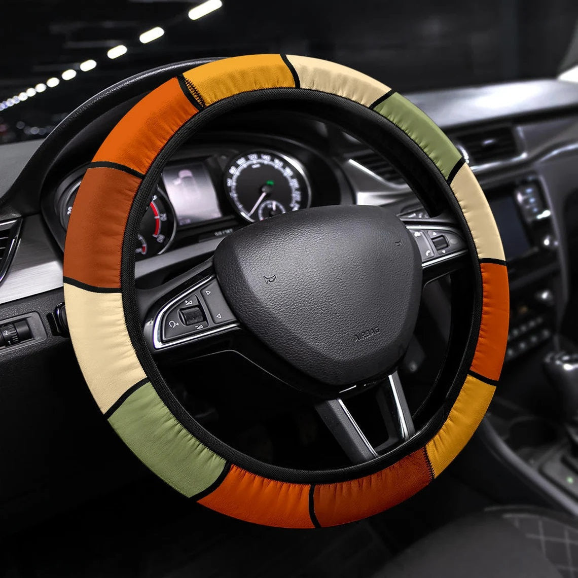 Retro Stripes Car Steering Wheel Cover Nearkii