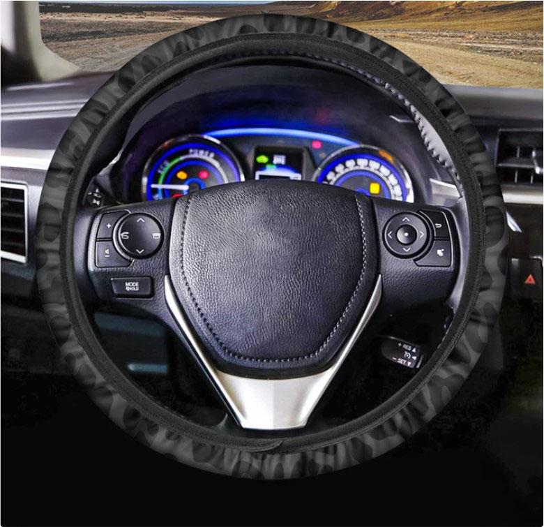 Black Leopard Print Car Steering Wheel Cover Nearkii