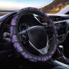 Purple Stained Glass Mosaic Print Car Steering Wheel Cover Nearkii