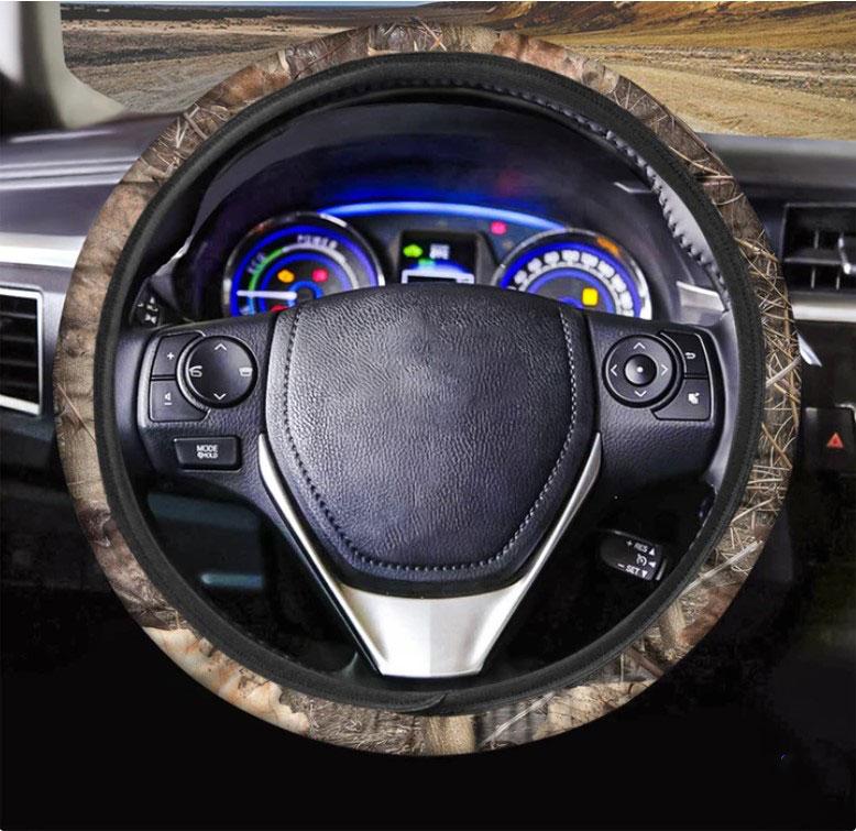 Hunting Camo Pattern Print Car Steering Wheel Cover Nearkii