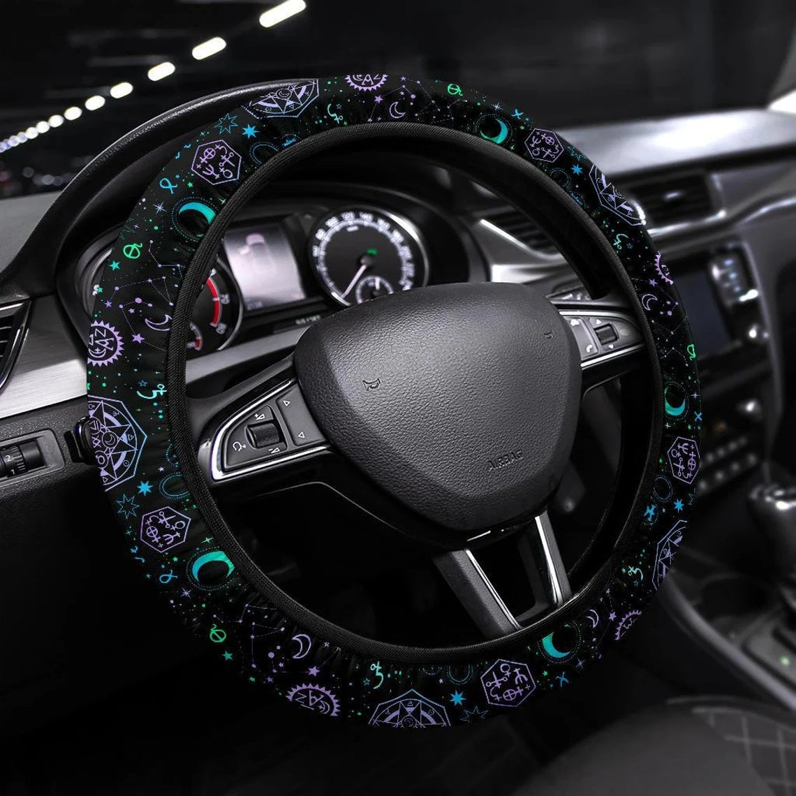 Zodiac Art Car Steering Wheel Cover Nearkii