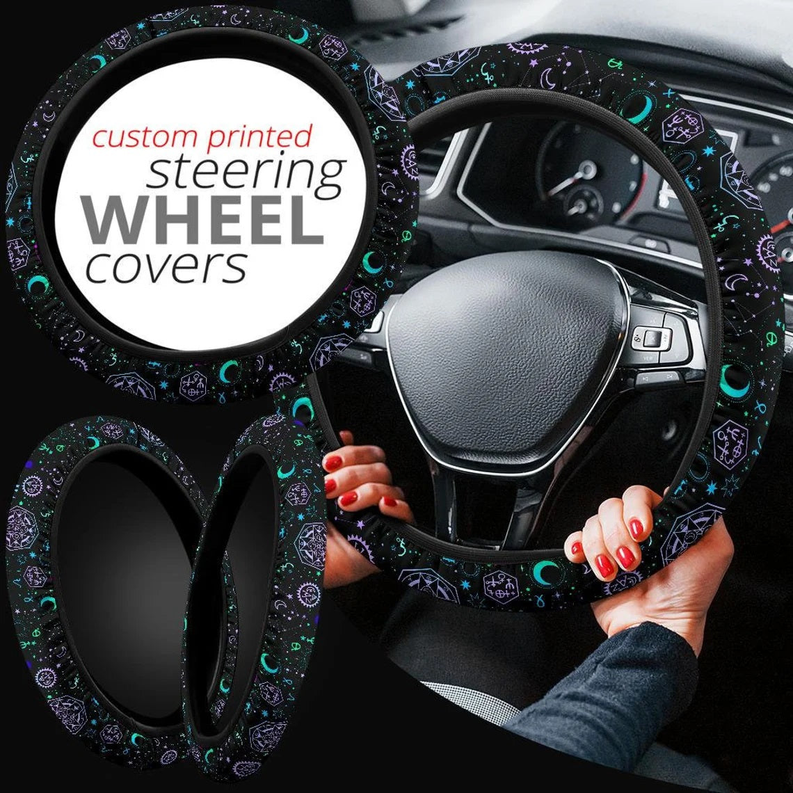 Zodiac Art Car Steering Wheel Cover Nearkii