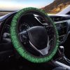 Green Glitter Texture Print Car Steering Wheel Cover Nearkii