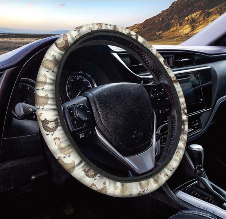 Cute Chicken Pattern Print Car Steering Wheel Cover Nearkii