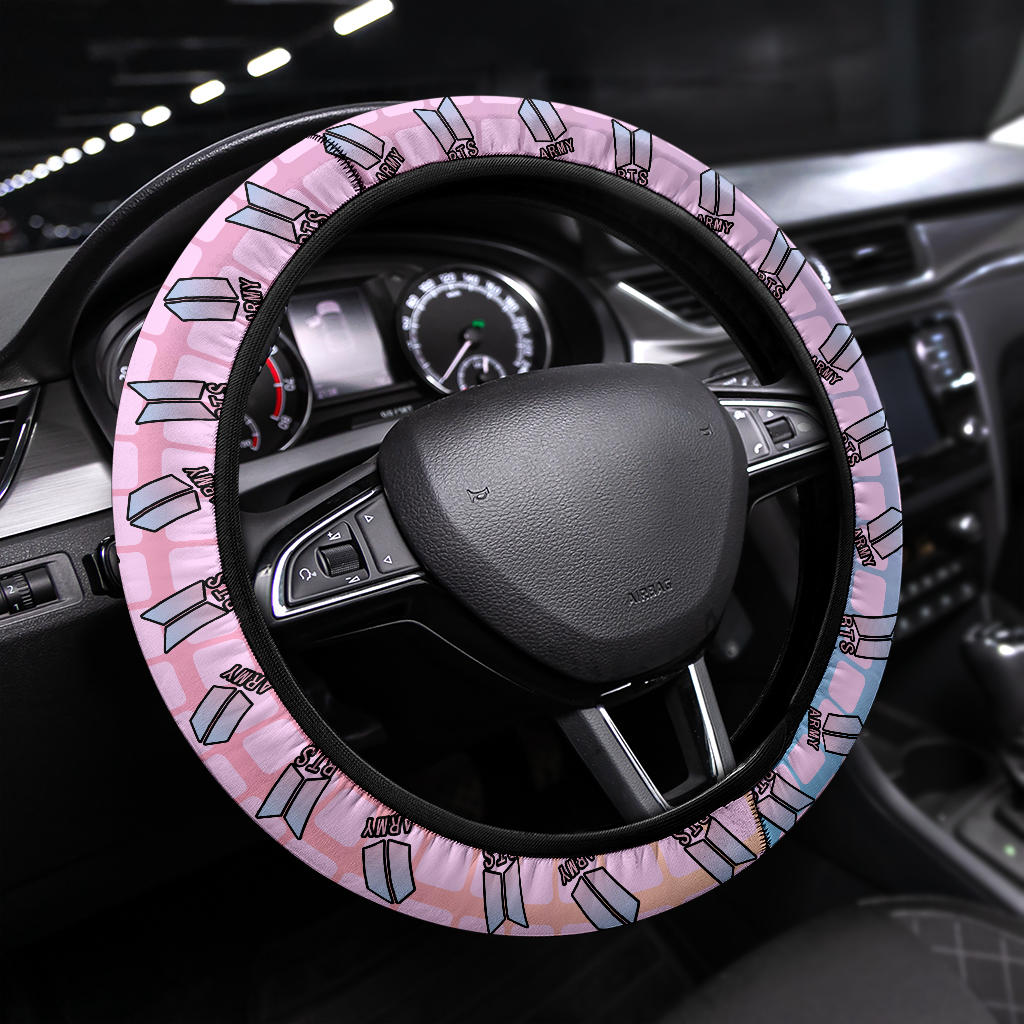 BTS Army Logo Premium Custom Car Steering Wheel Cover Nearkii