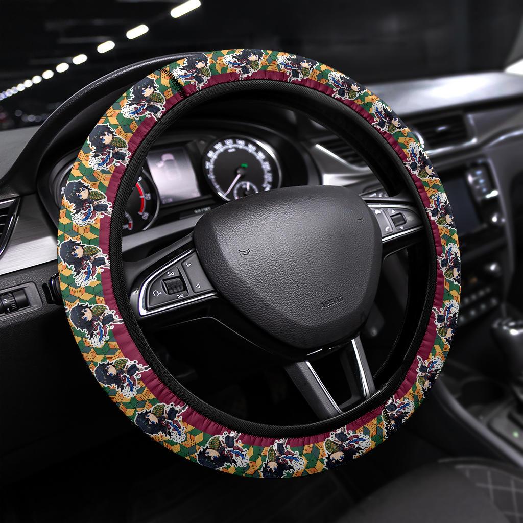 Giyu Tomioka Demon Slayer Anime Car Steering Wheel Cover 4 Nearkii