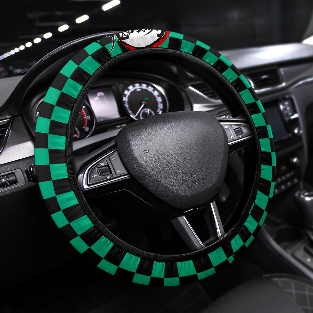 Tanjiro Demon Slayer Premium Car Steering Wheel Cover Style 1 Nearkii