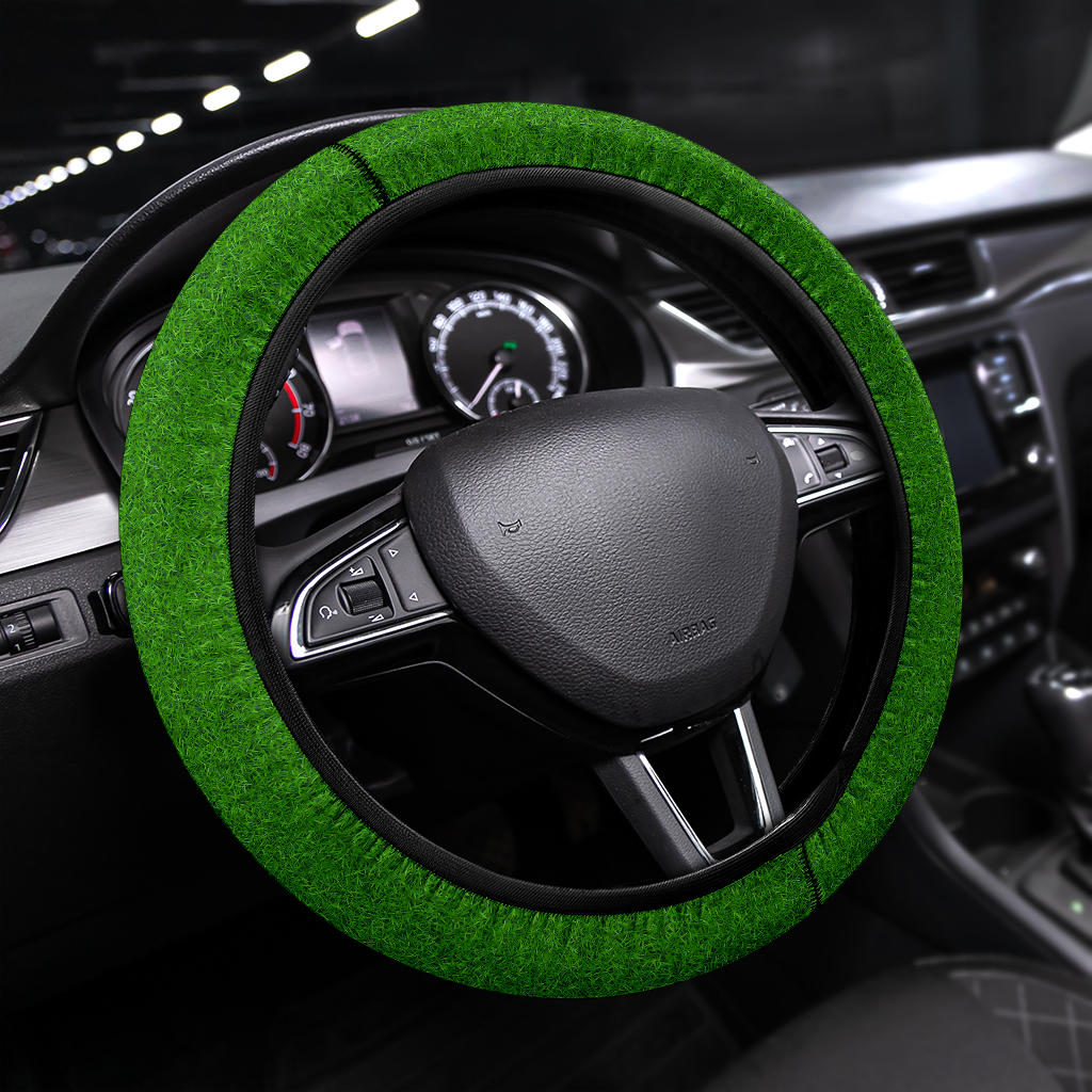 Green Grass Premium Car Steering Wheel Cover Nearkii