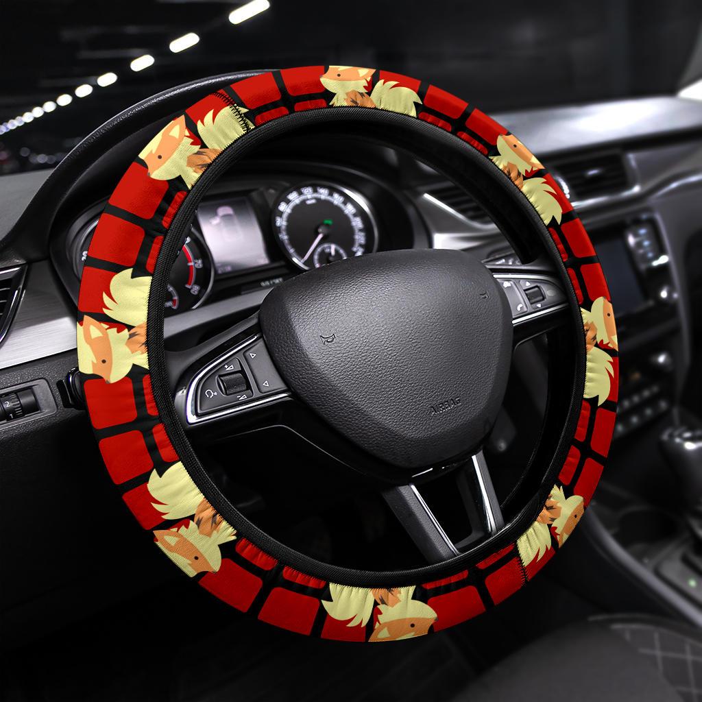 Arcanine Partern Pokemon Premium Car Steering Wheel Cover