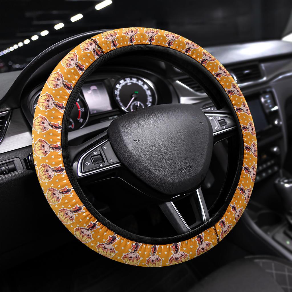 Agatsuma Zenitsu Demon Slayer Anime Car Steering Wheel Cover 2 Nearkii