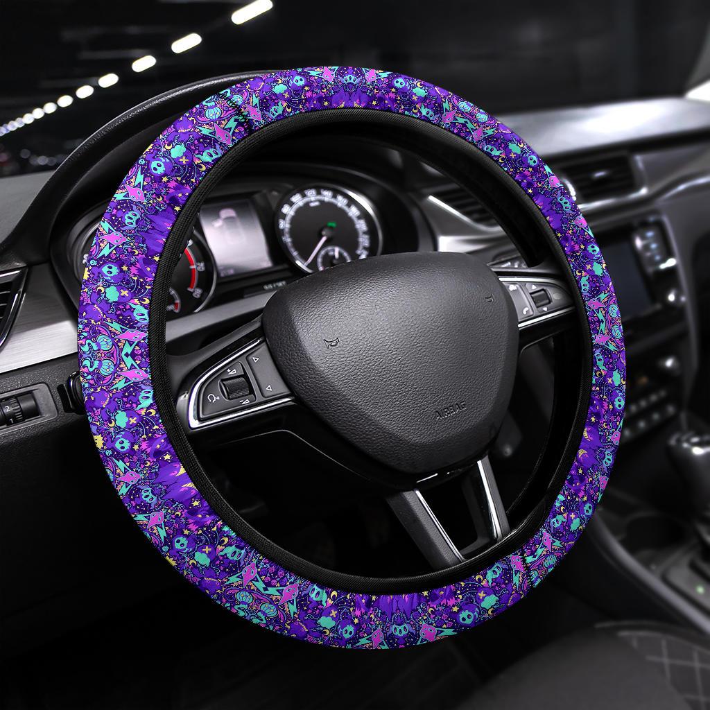 Pattern Pokemon Ghost Purple Car Steering Wheel Cover 2 Nearkii