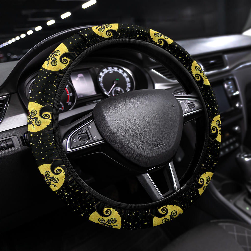 Nightmare Before Christmas Moon Sky Premium Custom Car Steering Wheel Cover Nearkii