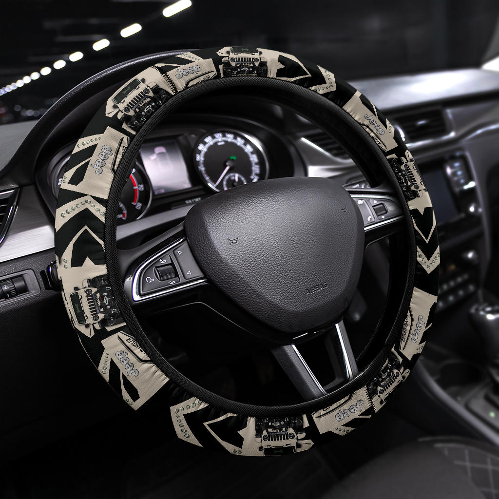 Cream White Jeep Car Steering Wheel Cover Nearkii