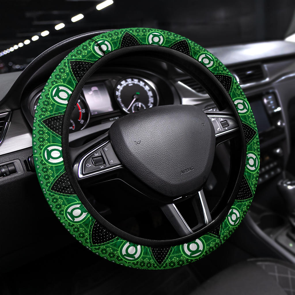 Green Lattern Christmas Premium Custom Car Steering Wheel Cover Nearkii