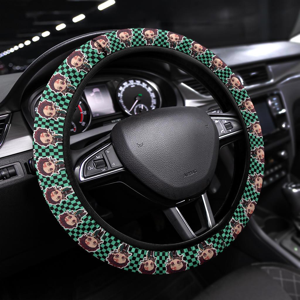 Kamado Tanjiro Demon Slayer Anime Car Steering Wheel Cover 4 Nearkii