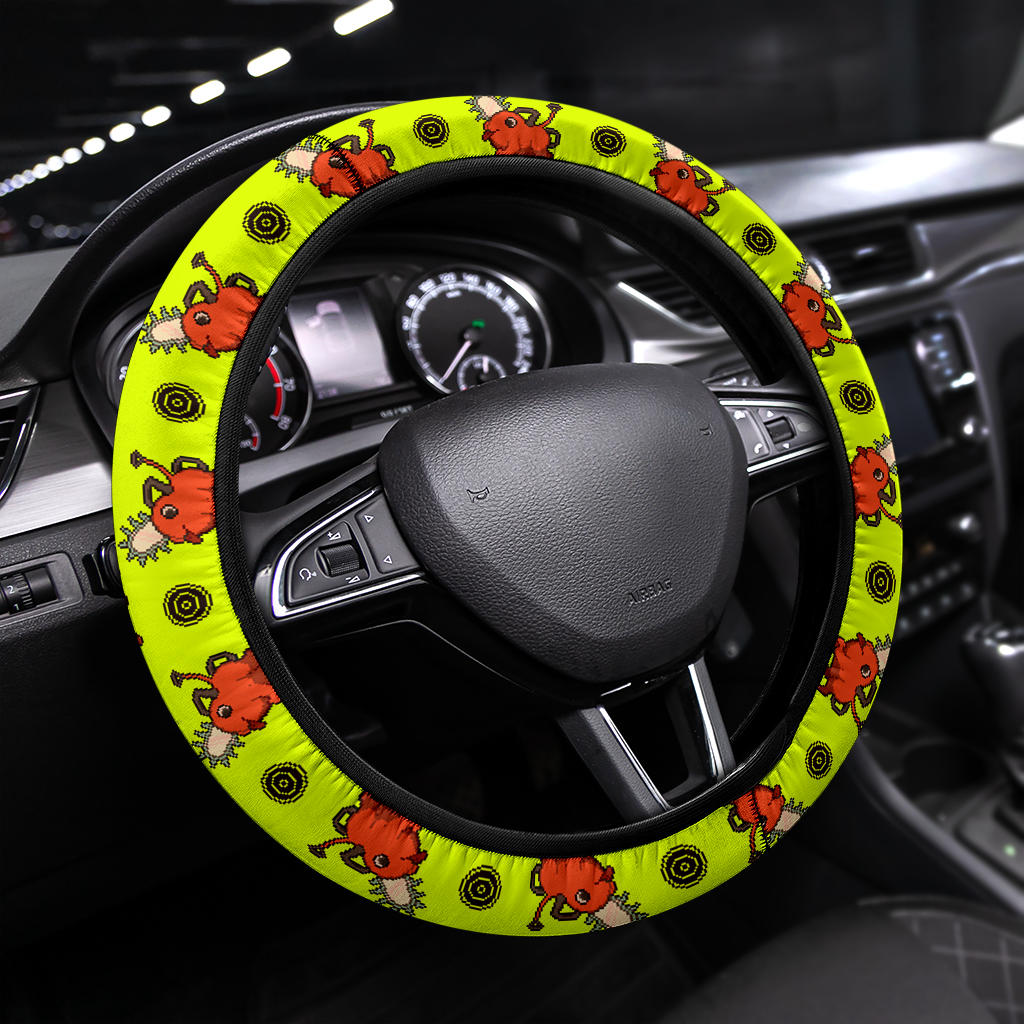 Chainsaw Man Pochita Pixel Car Steering Wheel Cover Nearkii