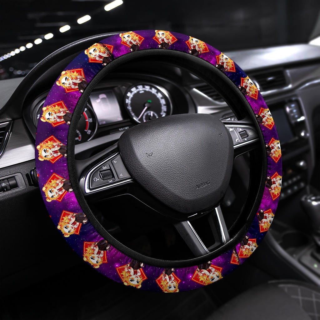 Rengoku Kyojuro Demon Slayer Anime Premium Custom Car Steering Wheel Cover Nearkii