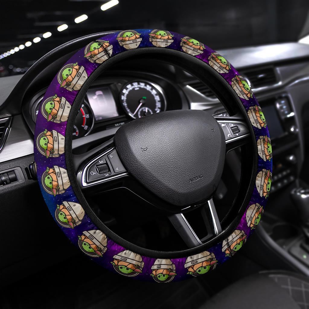 Baby Yoda Cartoon Car Steering Wheel Cover Nearkii