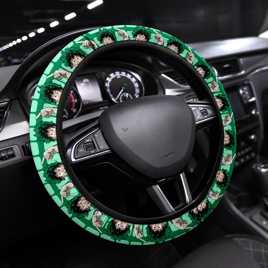 My Hero Academia Izuku Midoriya Glove Anime Premium Custom Car Steering Wheel Cover Nearkii