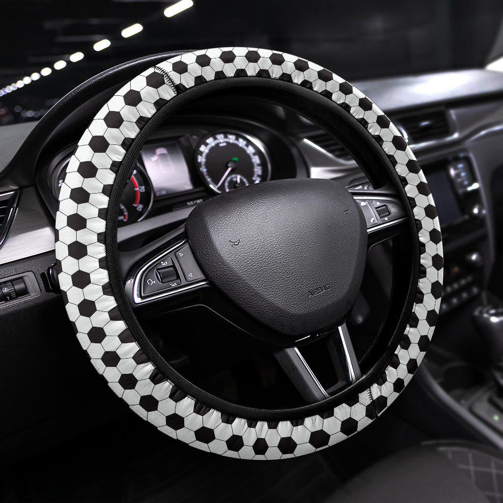 Football Soccer Ball Premium Car Steering Wheel Cover Nearkii