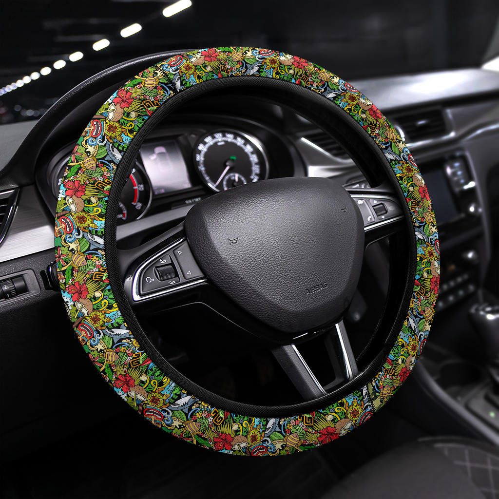 Cartoon Haiwai Premium Car Steering Wheel Cover Nearkii