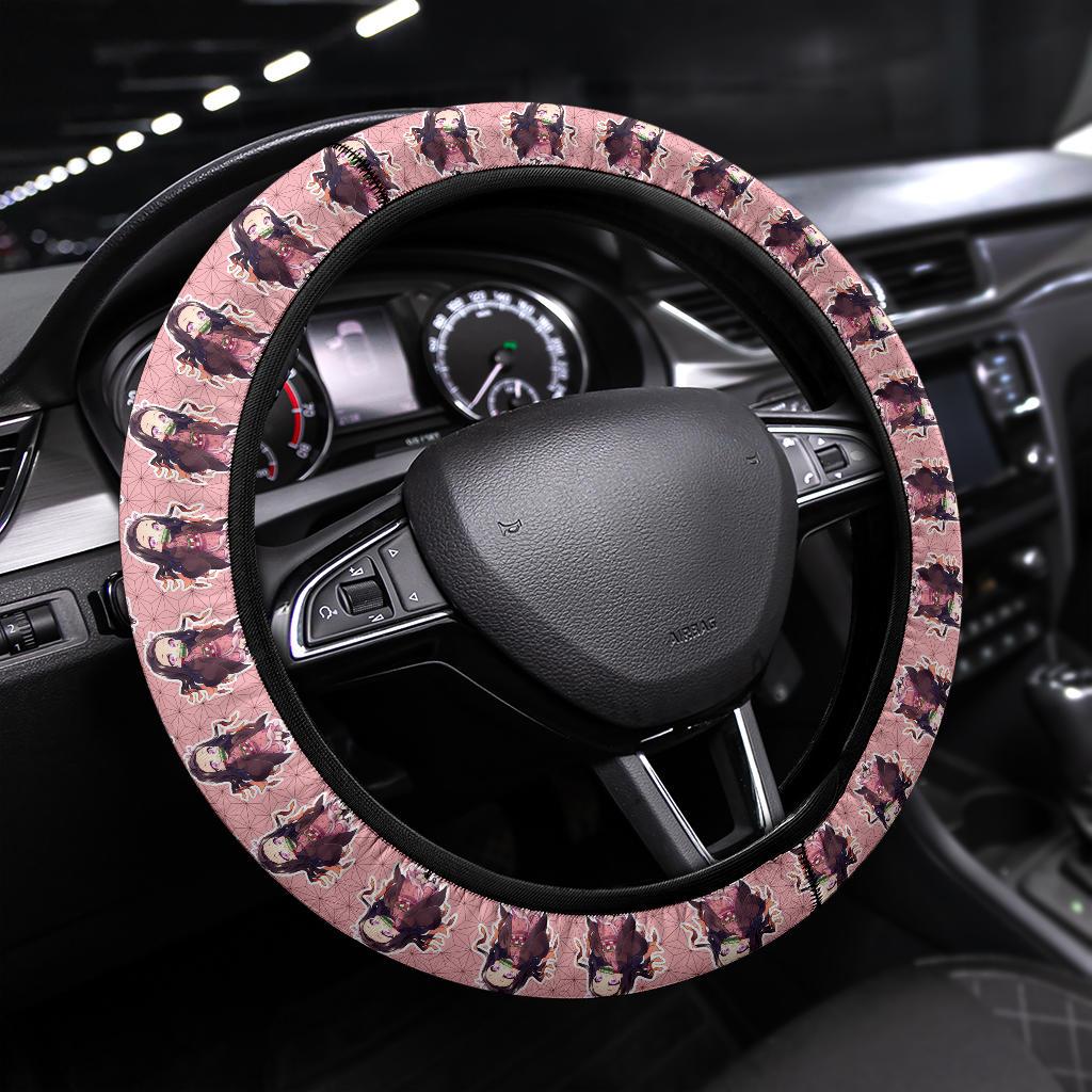 Kamado Nezuko Demon Slayer Anime Car Steering Wheel Cover 4 Nearkii