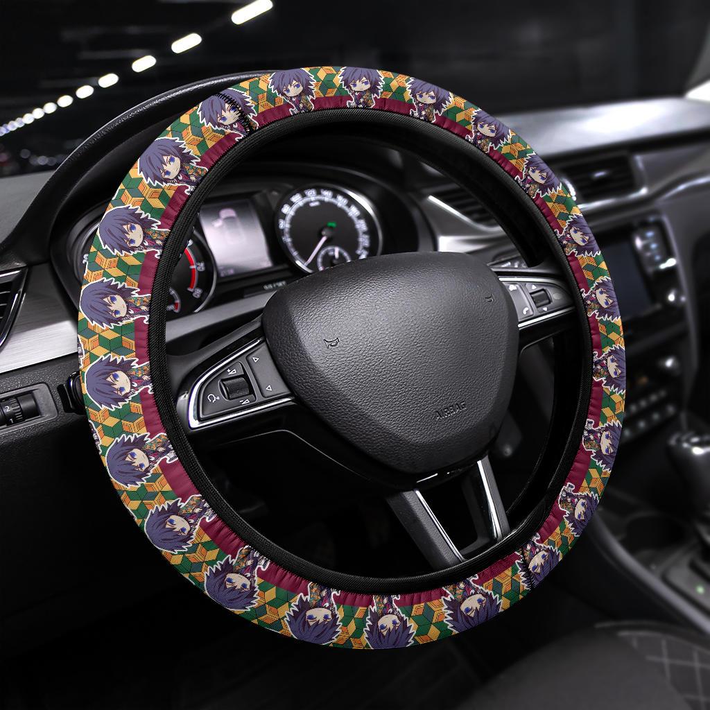 Giyu Tomioka Demon Slayer Anime Car Steering Wheel Cover 3 Nearkii