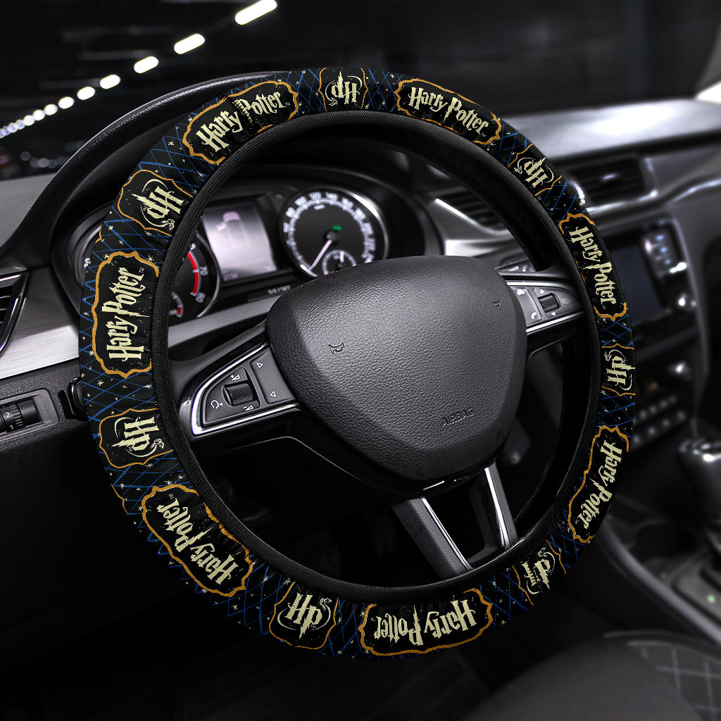 Harry Potter Farbic Blue Pattern Premium Car Steering Wheel Cover Nearkii