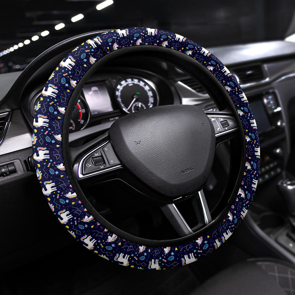 Unicorn Donut Premium Car Steering Wheel Cover Nearkii