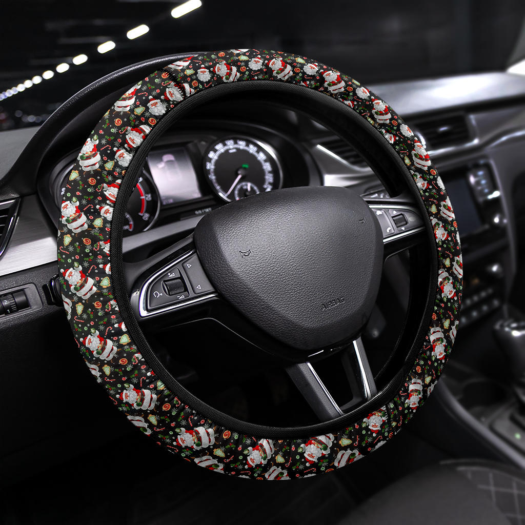 Santa Cloud Christmas Premium Car Steering Wheel Cover Nearkii